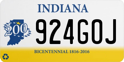 IN license plate 924GOJ