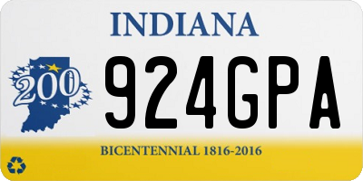 IN license plate 924GPA