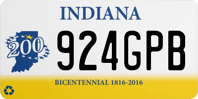 IN license plate 924GPB