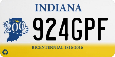 IN license plate 924GPF