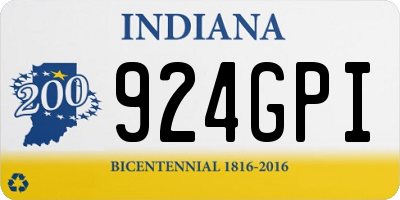 IN license plate 924GPI