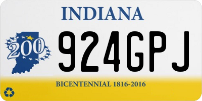 IN license plate 924GPJ