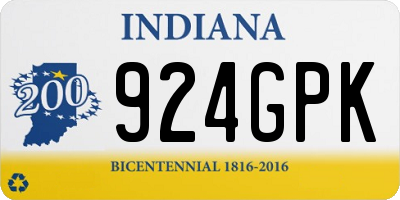 IN license plate 924GPK
