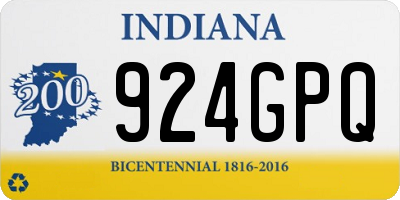 IN license plate 924GPQ
