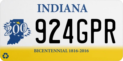 IN license plate 924GPR