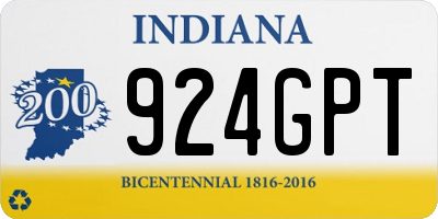 IN license plate 924GPT