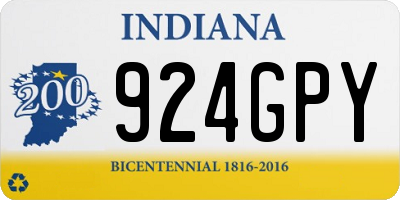 IN license plate 924GPY