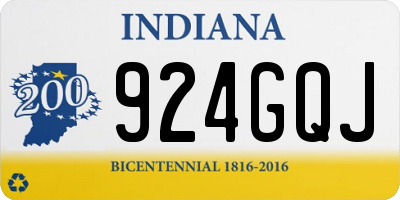 IN license plate 924GQJ
