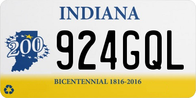 IN license plate 924GQL