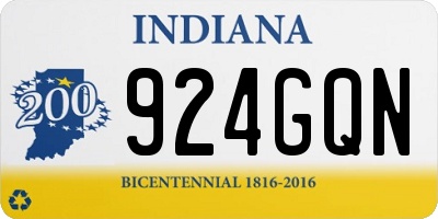 IN license plate 924GQN