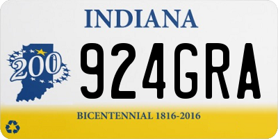 IN license plate 924GRA