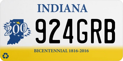 IN license plate 924GRB