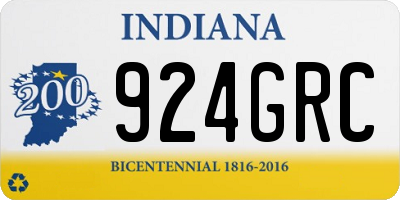 IN license plate 924GRC