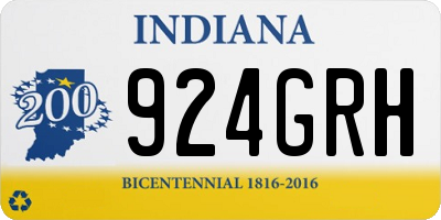 IN license plate 924GRH