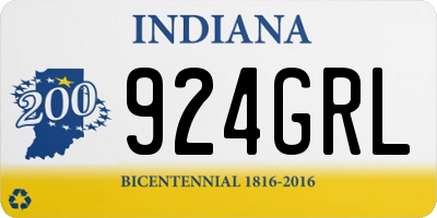 IN license plate 924GRL