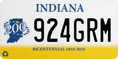 IN license plate 924GRM