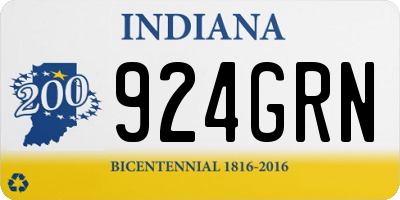 IN license plate 924GRN