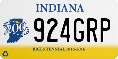 IN license plate 924GRP