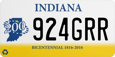 IN license plate 924GRR