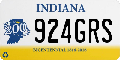 IN license plate 924GRS