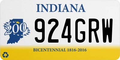 IN license plate 924GRW