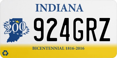 IN license plate 924GRZ