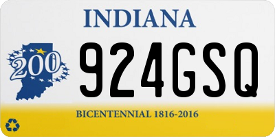 IN license plate 924GSQ