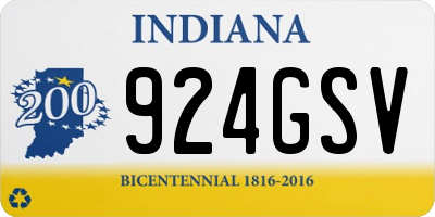 IN license plate 924GSV