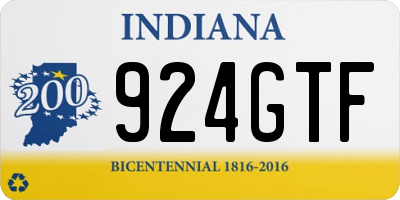 IN license plate 924GTF