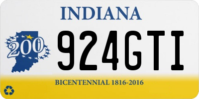 IN license plate 924GTI