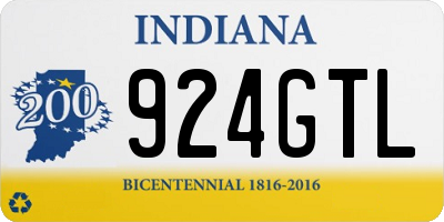 IN license plate 924GTL