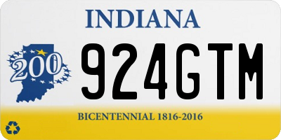 IN license plate 924GTM