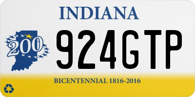 IN license plate 924GTP