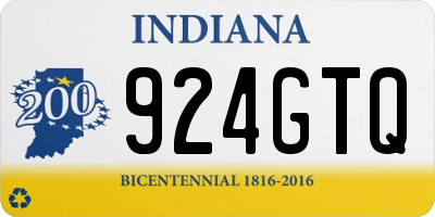 IN license plate 924GTQ