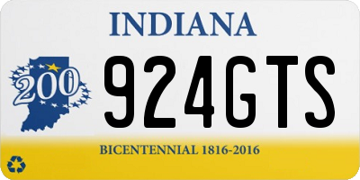IN license plate 924GTS