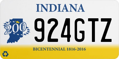 IN license plate 924GTZ