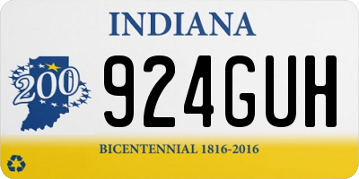 IN license plate 924GUH
