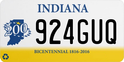IN license plate 924GUQ
