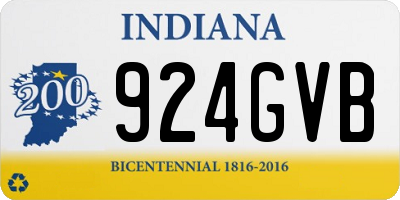 IN license plate 924GVB