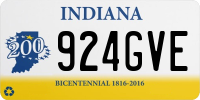 IN license plate 924GVE