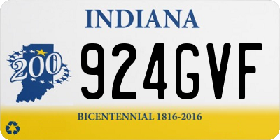 IN license plate 924GVF