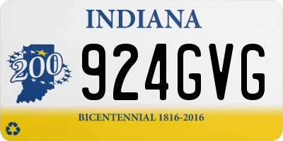 IN license plate 924GVG