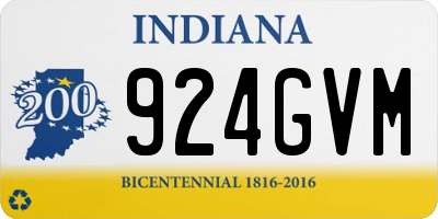 IN license plate 924GVM