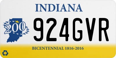 IN license plate 924GVR