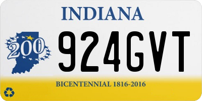 IN license plate 924GVT