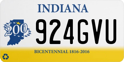 IN license plate 924GVU