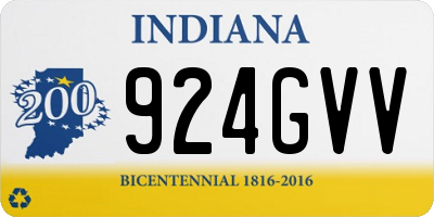 IN license plate 924GVV