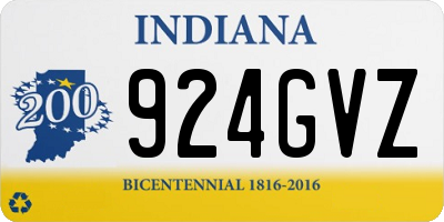 IN license plate 924GVZ