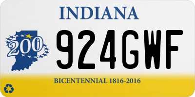 IN license plate 924GWF