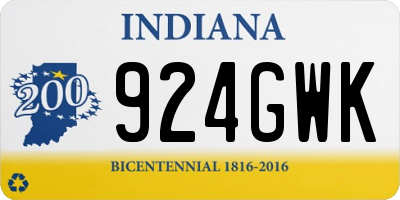 IN license plate 924GWK
